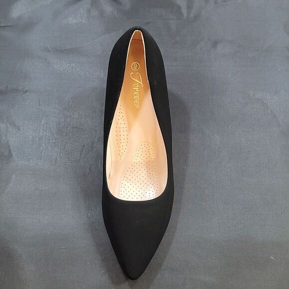 FOREVER BLOCK HEEL POINTED TOE SLIP-ON PUMP - Picture 12 of 14